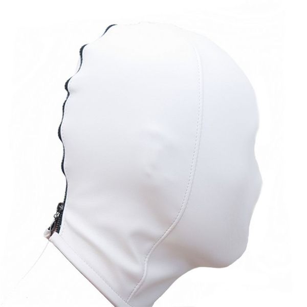 Yeni Fetiş PVC Yumuşak Sahte Deri Kaput Maskesi Yetişkin Çift Yatak Oyunu Headgear Seti 02892386