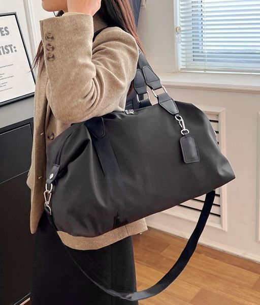 Дорожная сумка Водонепроницаемая ткань Оксфорд с принтом на одно плечо Большая сумка через плечо Сумки для багажа на короткие расстояния Простые сумки большой вместимости