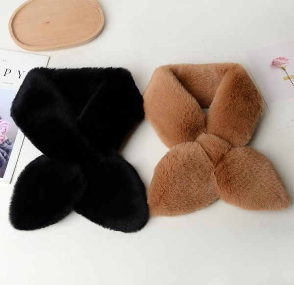 Sciarpa per capelli di coniglio autunno inverno donna moda di lusso calda e confortevole, sciarpa di alta qualità può essere intera7993612