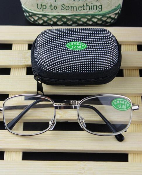 Mini óculos de leitura dobráveis com estojo dobrável RX 10 a 40 presbiopia hipermetropia leitor de bolso2338087