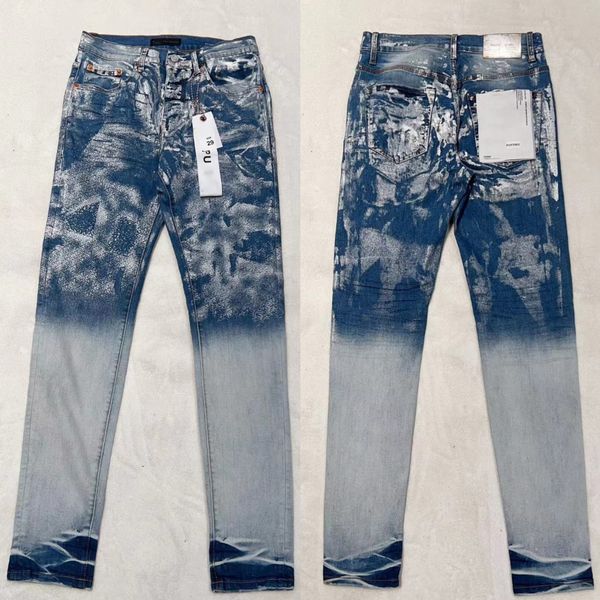 Designer Jeans viola da uomo Pantaloni denim Jeans strappati da uomo religione Jean Pantaloni da uomo Design dritto Jeans levi retrò Streetwear Jeans evisue Pantaloni a vita bassa TR9H