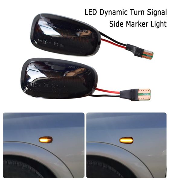 2 pçs led dinâmico sinal de volta luz lateral fender marcador lâmpada para opel zafira a 19992005 para opel astra g 199820096577705