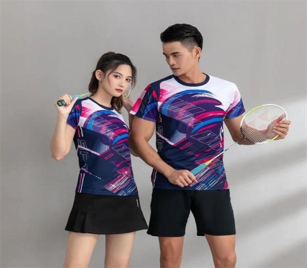 Moda Sport Badminton Felpa casual da uomo e da donna a maniche corte Moda Badminton Maglia da badminton giovanile 2207016110071