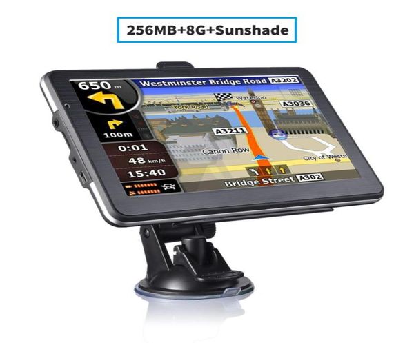 HD Автомобильная GPS-навигация 8 ГБ ОЗУ 128 256 МБ FM Bluetooth AVIN новейшая карта Европы Спутниковая навигация Грузовые GPS-навигаторы3369832
