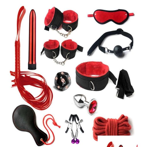 Outros itens de massagem Bdsm Spreader Bar Bondage Set Máscara Slut Collar Chicote Submisso Spanking Paddle Torture Board Ual Games Sm Product Dhuwe