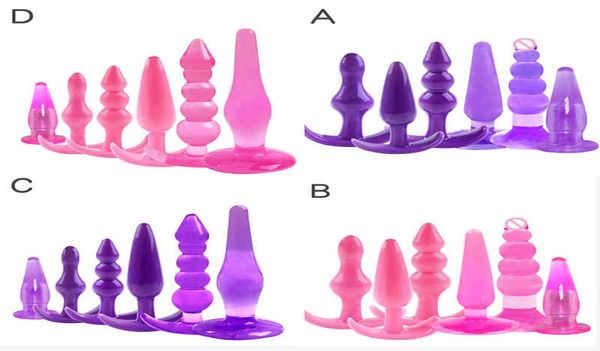 Yutong 6-teiliges Set, sicheres Silikon-Buttplug-Dildo, Masturbation, Anal- und Vaginalspielzeug für Frauen, Männer, Dilatator für Gay2989991