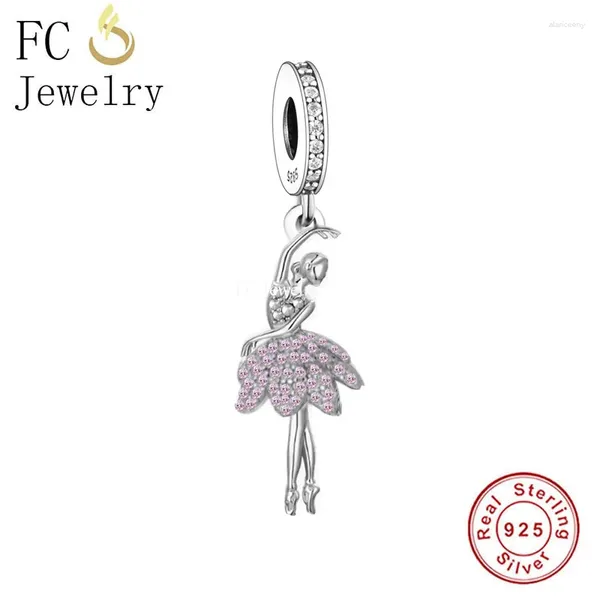 Pietre preziose sciolte FC Gioielli adatti al braccialetto originale Pan Charms Argento sterling 925 Ballet Girl Dance Ballerina Bead Making For Daughter