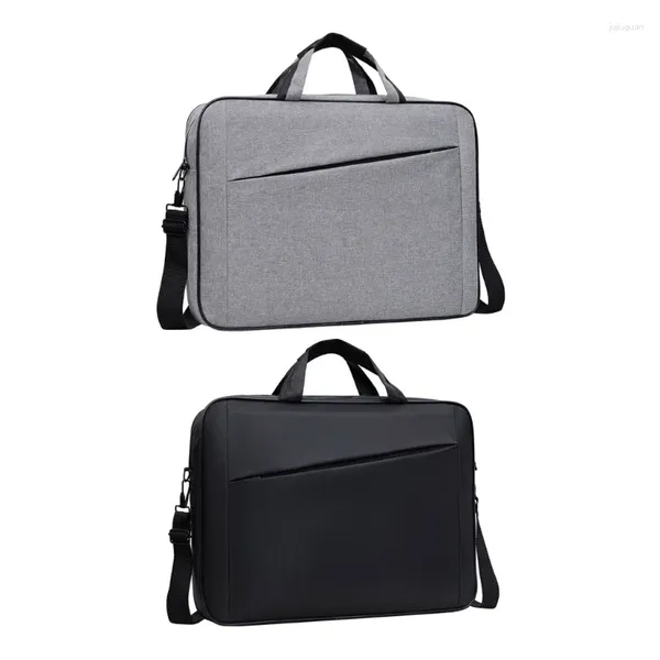 Aktentaschen, trendige und praktische 15-Zoll-Computertasche, abnehmbare Schultertasche aus Oxford-Stoff, Notebook-Laptop-Handtasche für Männer und Frauen