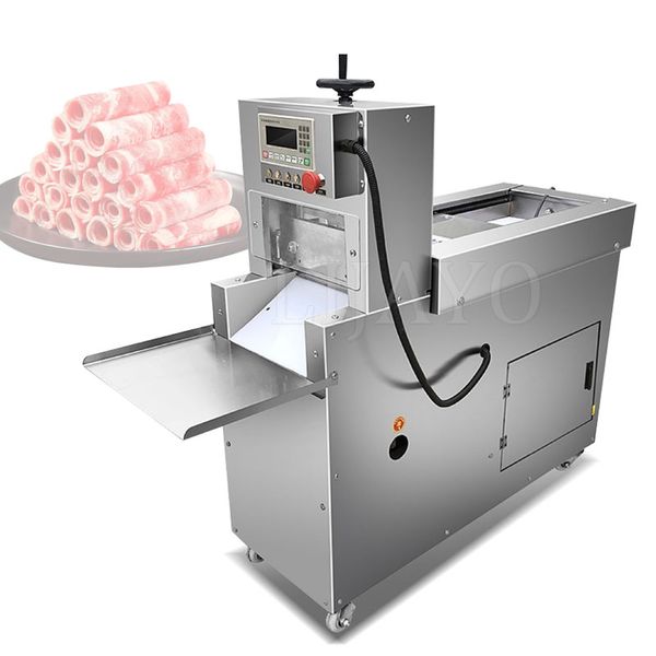 Restaurant automatische gefrorene Fleisch Slicer Hammelfleisch Rindfleisch Rollschneider Speck schneiden Wurst Schneidemaschine