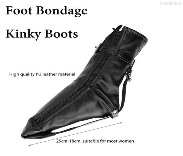 1 paio Fetish Foot Bondage Kinky Boots Sex Slave bdsm Bondage Restraints Harness Ankle Cuffs Giochi per adulti Giocattoli sessuali per donna4788440