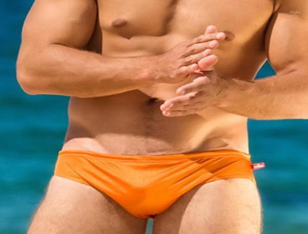 Men039s Bademode Sexy Männer Sunga Strand Badeanzüge Solide Lila Orange Weiß Badeanzug Badehose Shorts Kurze BadeanzügeMe5394124