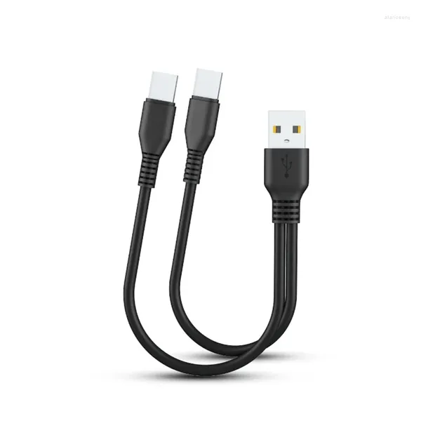 Em 1 Type C Cabo divisor USB de carregamento para dois dispositivos Cabo carregador para celular Tablet Power Bank Charge