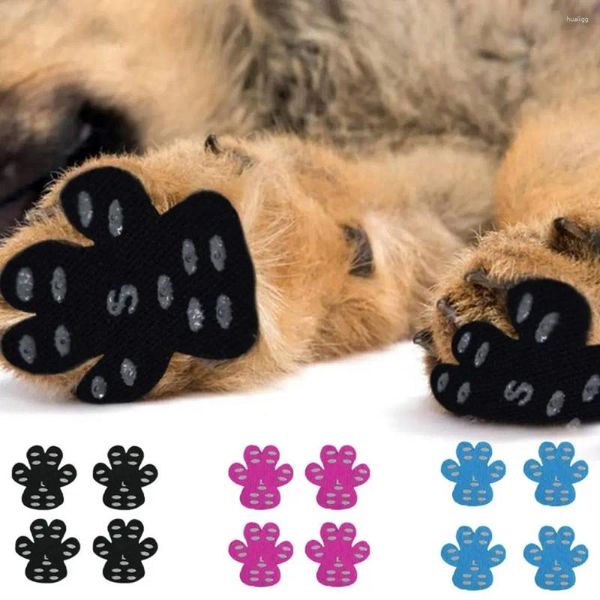 Vestuário para cães 4 unidades / conjunto Cães antiderrapantes almofadas de tração adesivo autoadesivo resistente ao desgaste protetores almofada pano / silicone