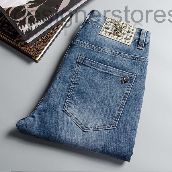 Herrenjeans Designer Designer Mode Herrenjeans Frühling und Sommer Stretslim Hose Hellblau Herren IDK4 T1WS