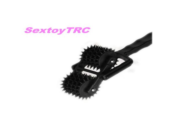 Tingling Spurs Wartenberg-Rad, doppelt rollende Räder für sensorische Spielstimulation, BDSM-Fetisch-Sexspielzeug, Windrad, Brust-Teaser9915078