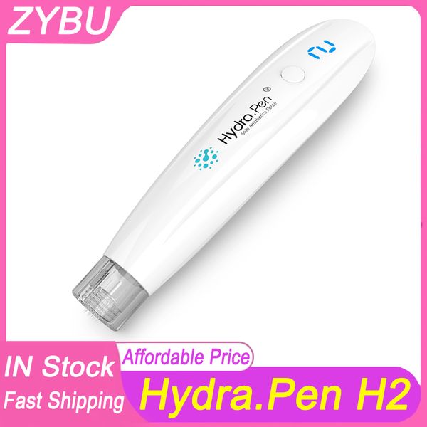 Hydra Derma Pen H2 Drahtloser professioneller Microneedling-Stift mit Nadelkartuschen Automatischer Dermapen-Roller Hautpflege-Schönheitsgerät Gesichts-Meso-Therapie Hydra.Pen