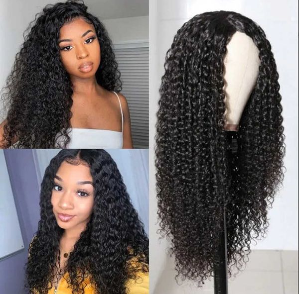 Cabelo feminino pequeno cabelo encaracolado cabelo preto frente laço peruca de cabelo longo peruca de fibra química peruca cabeça cheia