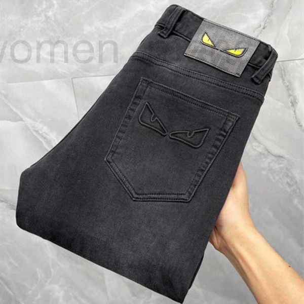 Jeans masculinos designer mens calças grandes jeans pequeno monstro calças bordadas homens mulheres casuais soltas calças de moletom retas 4xl 5xl 6xl tjf4