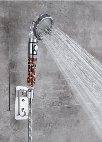 Shower Head Adjustable 3 Mode Hand High Pressure Water Saving One Button To Stop Heads244v7216755