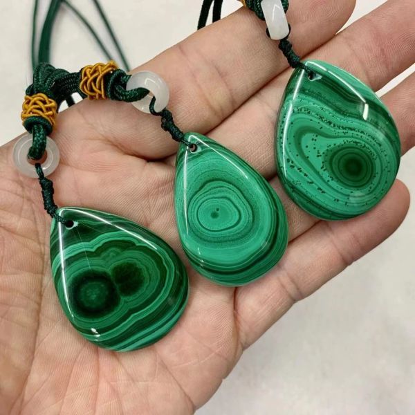 Pendenti Collana di Malachite Naturale Pendente Della Pietra Preziosa Naturale Gioielli Fai Da Te Per Le Donne Per Il Regalo Commercio all'ingrosso!