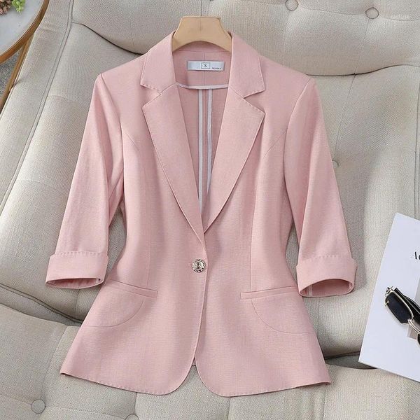 Abiti da donna Mezza manica Blazer eleganti Giacche Cappotto per donna Stili formali Abbigliamento da lavoro professionale per donna Colloquio di carriera