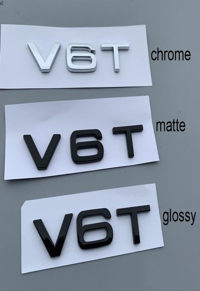 V6T V8T V10 W12 Lettera Numero Emblema per A4L A5 A6L A7 A8L TT RS7 SQ5 Car Styling Parafango Laterale Baule Posteriore Distintivo logo adesivo3280660