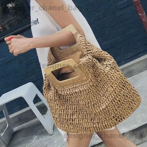 Totes Handtasche Vintage Bohemian Str Tasche für Frauen Sommer Große Kapazität Strand Handtasche Rattan Handgemachte Kintted Reisetaschen Bolsas T240220