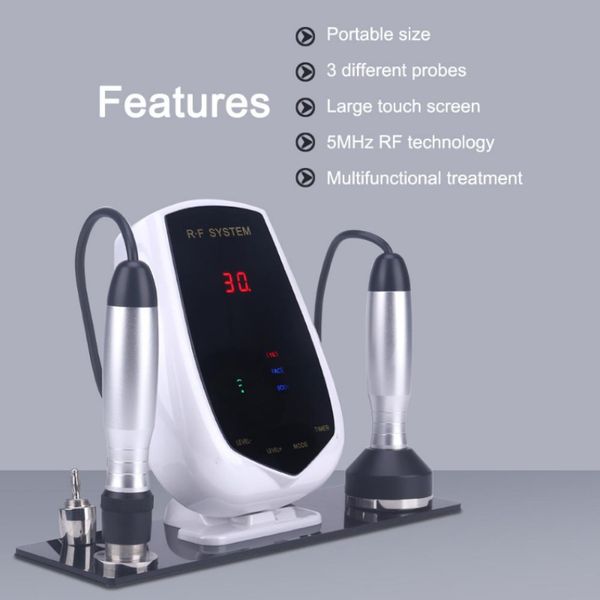 3 em 1 equipamento de rf pele de radiofrequência que aperta 2mhz aparelho de beleza máquina facial para rosto olho body352