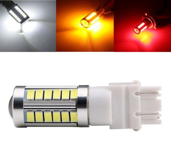 2 pezzi 3156 3157 led ad alta potenza 33 SMD 5630 LED ambra giallo segnale di svolta bianco P27W T25 lampadine per auto rosso P277W sorgente luminosa per auto lamp7894678