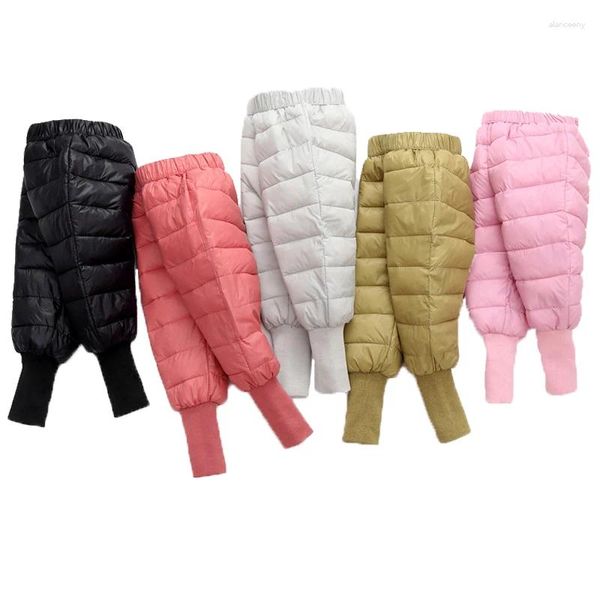 Calças meninas meninos calças quentes inverno 2024 crianças de alta qualidade leggings roupas da criança do bebê