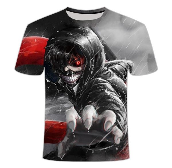 T-shirt divertenti Tokyo Ghoul T-shirt da uomo T-shirt sangue T-shirt casual Harajuku Stampa Giappone Anime Vestiti T-shirt cosplay Stampata tops4318733