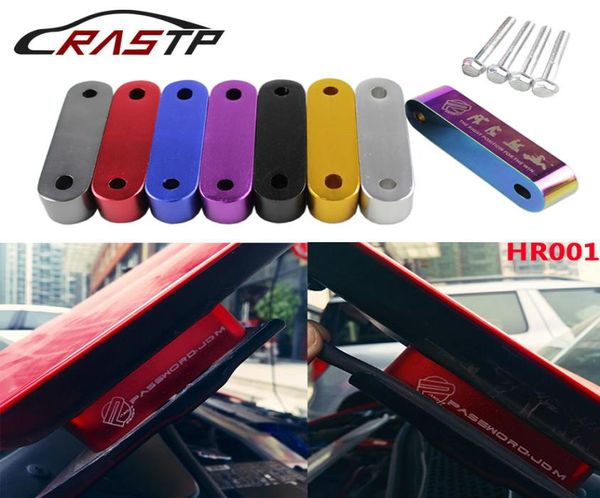 Conjunto de risers espaçadores de capô de alumínio RASTP JDM para Honda com 4 peças de arruelas de pára-choque logotipo RS3HR0015936413