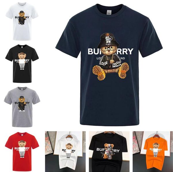 Heiße Damen-/Herren-Mode-T-Shirts, berühmte Marken, Designer-Bekleidung, Bear, reine Baumwolle, Rundhals-T-Shirts, kurze Ärmel, lässige Sport-Hip-Hop-Streetwear-T-Shirts