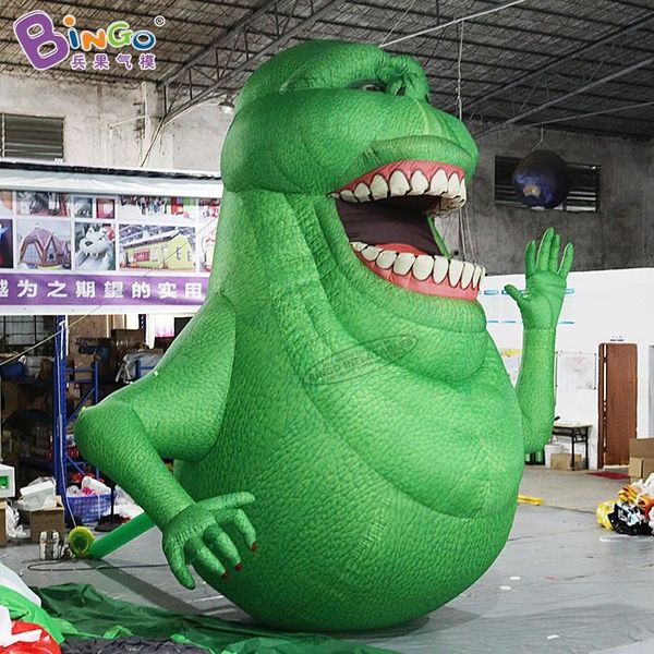 Atacado atraente monstro verde de Halloween 6mH (20 pés) com ventilador diabo inflável abrindo a boca gigante balão fantasma brinquedos para adorno brinquedo esporte