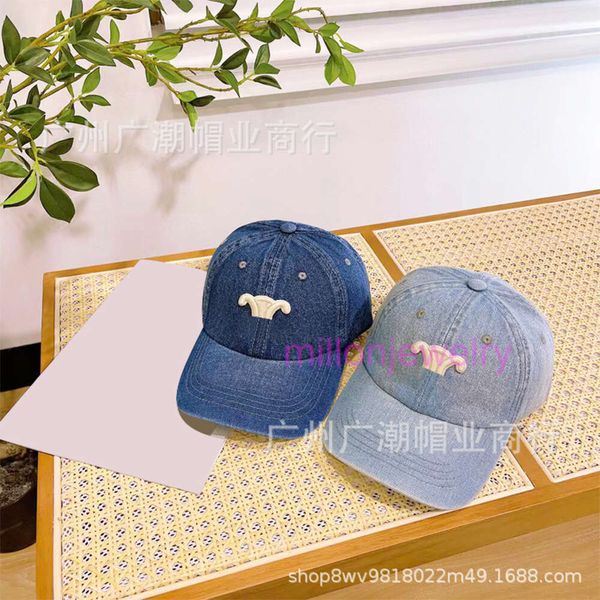 Designer Hat Celina Baseball Cap C Richtiger Buchstaben Denim Baseball Hut Unisex gestickt Sun Visor Hat Mode Hut