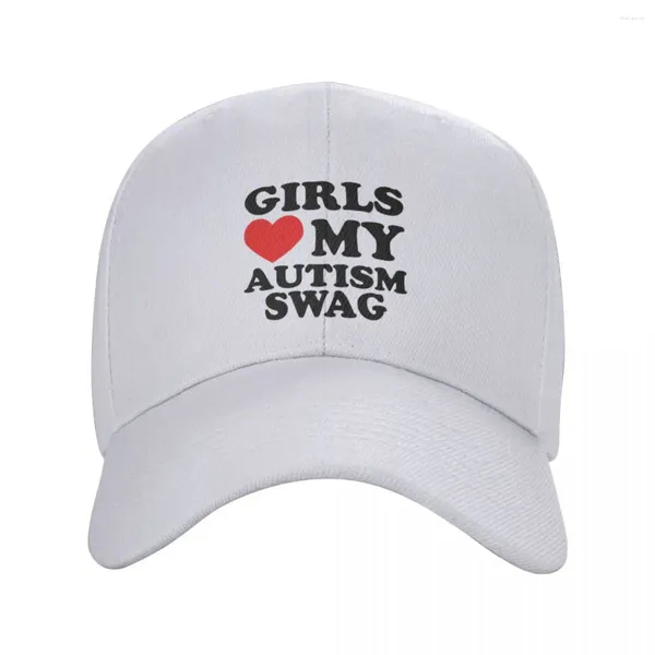 Береты для девочек Love My Autism Swag Casquette Кепка из полиэстера, персонализированная влагоотводящая спортивная кепка, хороший подарок