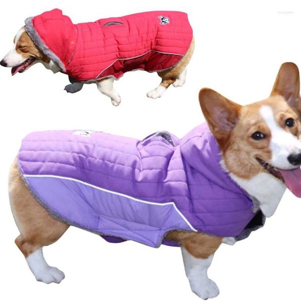 Одежда для собак, зимняя толстовка с капюшоном, большая куртка, пальто, ветровка золотого хаски, флисовый жилет для домашних животных, съемная шапка для маленьких, средних и больших собак, XS 3XL