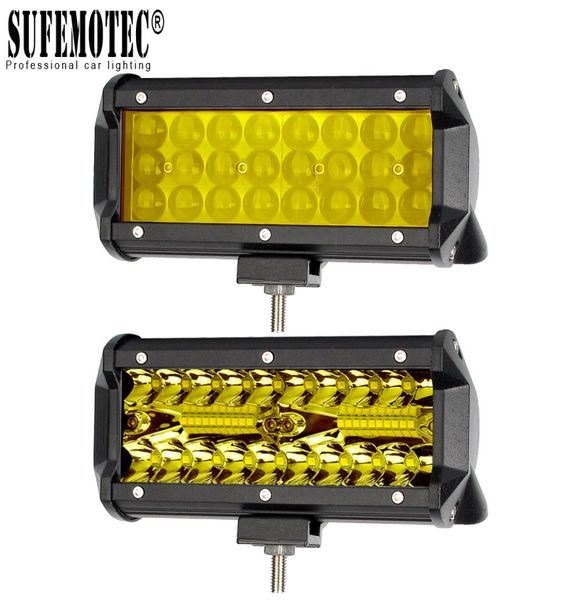 4039039 60W 7 Zoll 120W LED Offroad Lichtleiste für ATV Lkw Motorrad 4x4 12V 24V Spot Flut Combo Strahl Fahren Arbeit Licht7427020