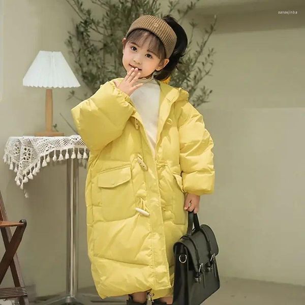 Piumino ZHIO Bambino Bambino in cotone Bambini Felpe con cappuccio Cerniera Giacca calda per ragazze Capispalla giallo Bambini Parka nero XMP407