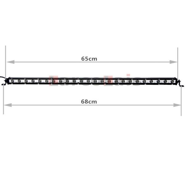 2pcs 26 polegadas 72W LED Slim Light Bar Spot para reboque de caminhão de barco offroad SUV ATV2581474