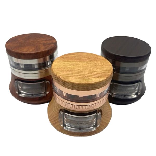 Bongos de vidro inebriantes Cachimbo de água / liga de alumínio conjunto de cigarro moedor de caixa de madeira