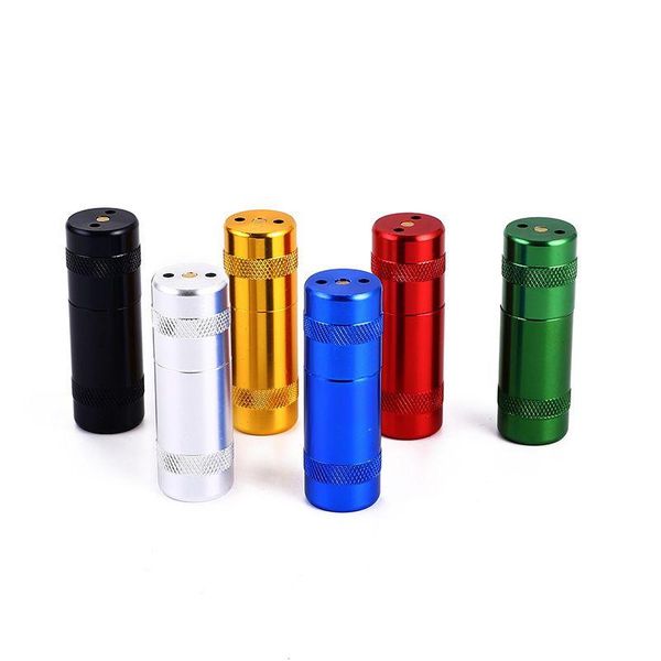 Tubos de fumar Snuff Bottle 41G Metal Snuffs Snorter Dispenser Nasal Smoking Pipes Bongs Tobacco Durável Liga de Zinco Smok Pipe Drop de Dhqrw