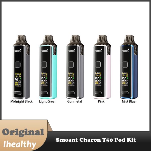 Kit Pod Mod Smoant Charon T50 Capacità 4 ml Batteria incorporata da 1500 mAh Compatibile con il sistema di riempimento laterale facile delle bobine serie S