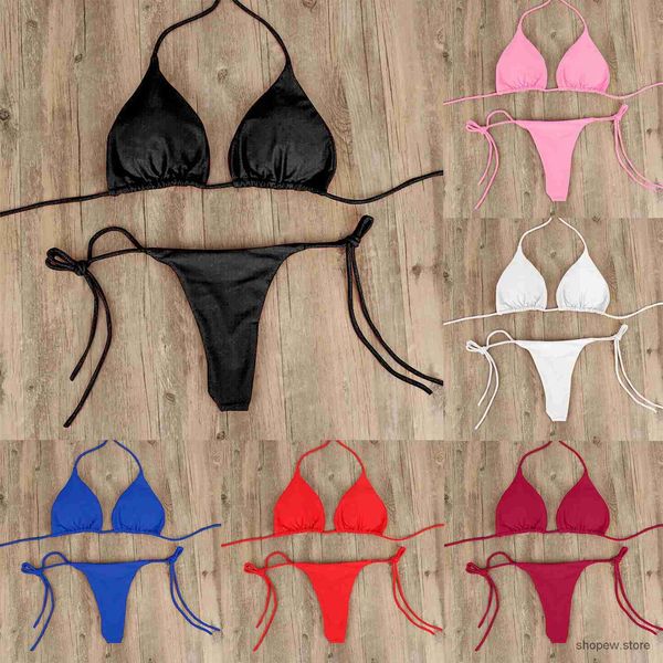 Costume da bagno bikini da donna Set bikini brasiliano da donna 2 pezzi costume da bagno sexy perizoma bikini estivo da spiaggia