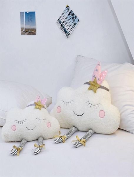 Cuscino per bambini per l'allattamento al seno Modello a nuvola Cuscino morbido per neonati Nordic Decorazione della stanza del bambino Giocattoli di peluche Cuscino per allattamento LJ20128394740