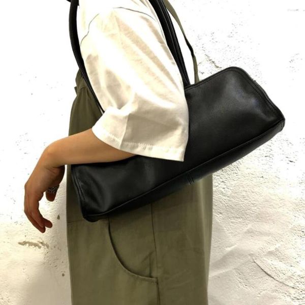 Sacos de noite moda pele de vaca ombro tendência designer bolsas femininas couro genuíno casual senhora preto sacola para menina