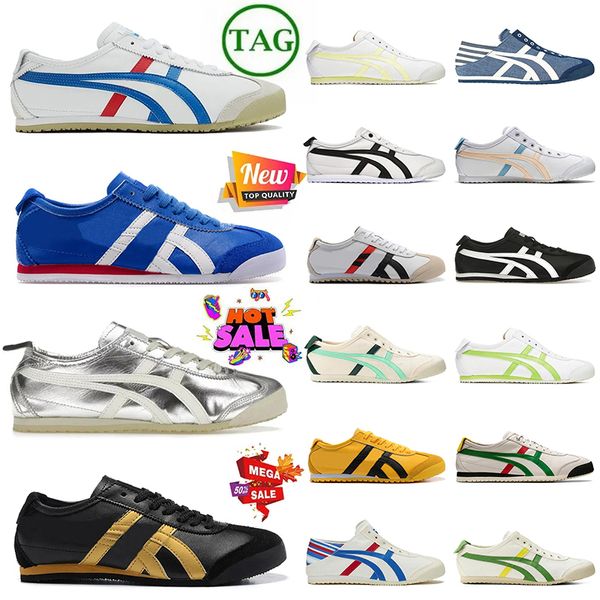 2024 Top OG Original Tiger Mexico 66 Scarpe da ginnastica Tigers Scarpe da ginnastica di marca Designer Casual Scarpe Onitsukass Crema Coriandolo Verde Giallo Mocassini Piattaforma Vintage Slip-On