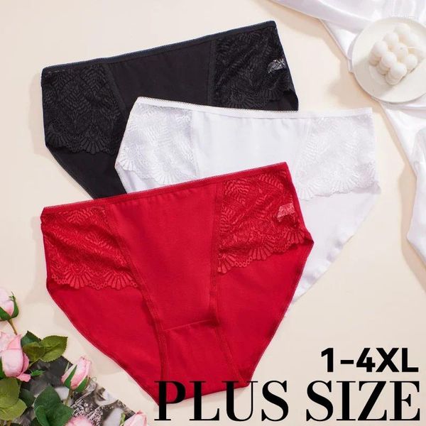 Calcinha feminina cinvik algodão mulheres plus size lingerie atrevida cintura alta sexy roupa interior confortável feminino briefs macio senhoras lingeries