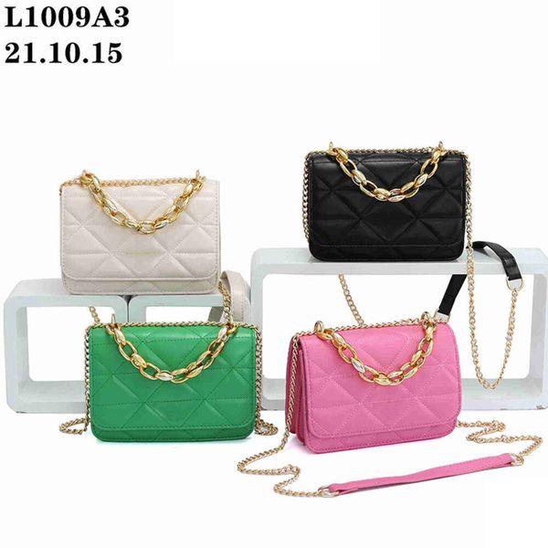 23 Borsa a tracolla singola quadrata piccola di nuovo stile, borse a catena con griglia diamantata, borsa da donna versatile portatile, filo da cucito 75% vendite dirette in fabbrica