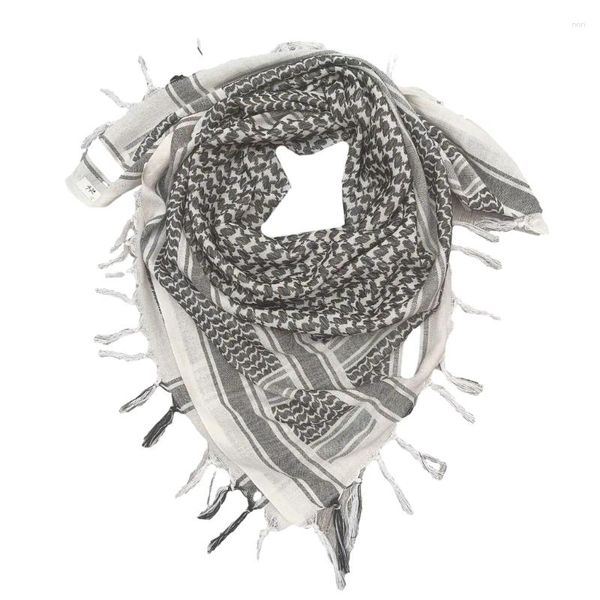 Sciarpe in cotone Shemagh Tattiche Sciarpa del deserto Avvolgere Scialle invernale Scaldacollo Copri testa Nappe antivento